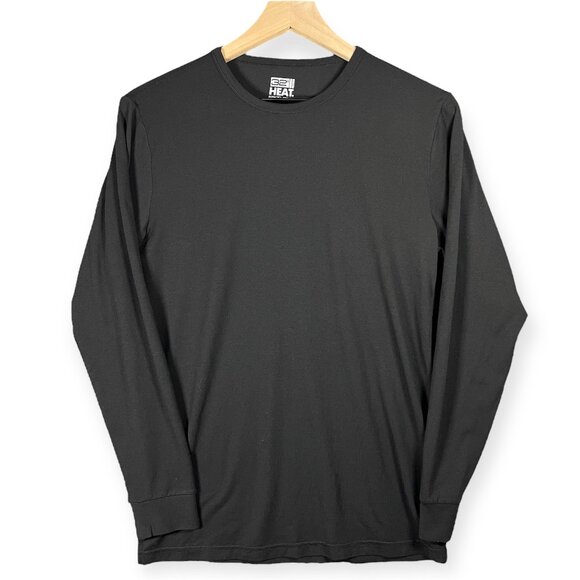 32 Degrees Heat Shirt Men’s S Black Long Sleeve Crew Neck Lightweight Layer - Picture 1 of 6